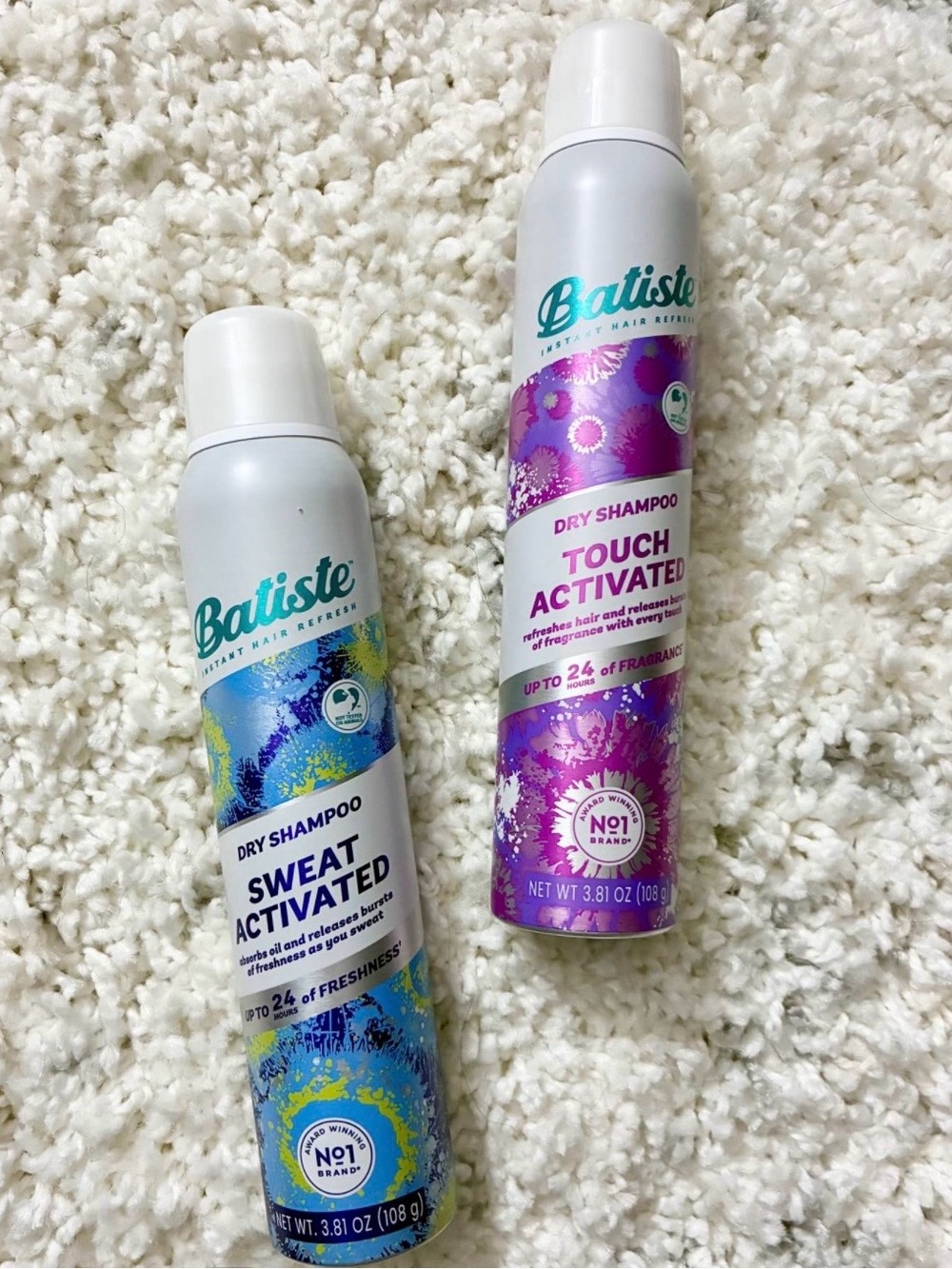 Lot 2 Bundle Batiste Dry Shampoo full size volume building sweat touch activated